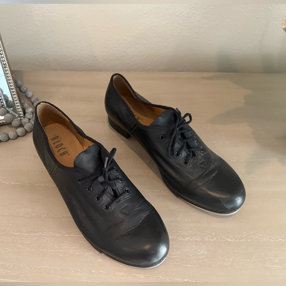 Bloch Black Lace-Up Tap Shoes Size 10 | Techno Tap Plates